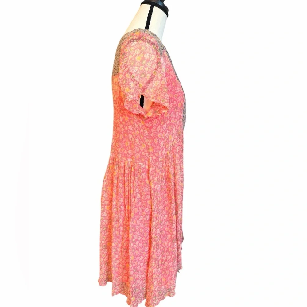 Maeve Morning Glory Tunic Dress Floral Pink Dress